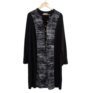 Calvin Klein Black and White Space Dye Shift Dress size 2X